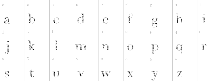 Lowercase characters