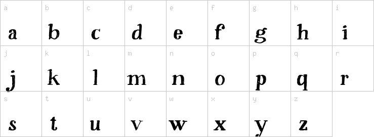 Lowercase characters