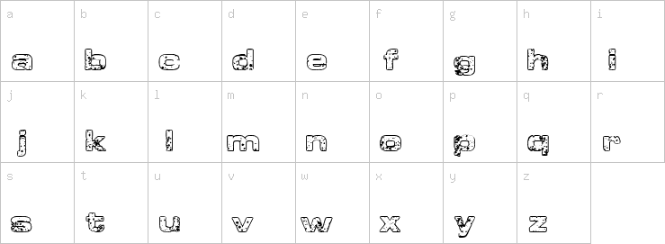 Lowercase characters