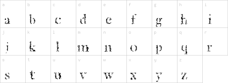 Lowercase characters