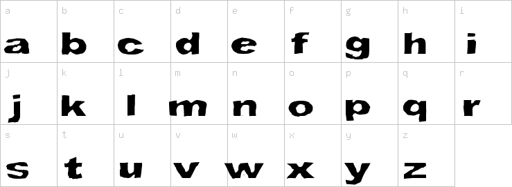 Lowercase characters