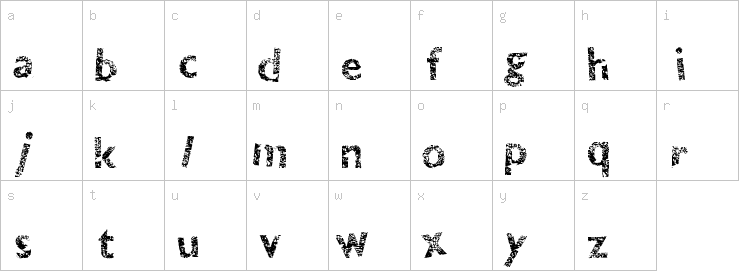 Lowercase characters