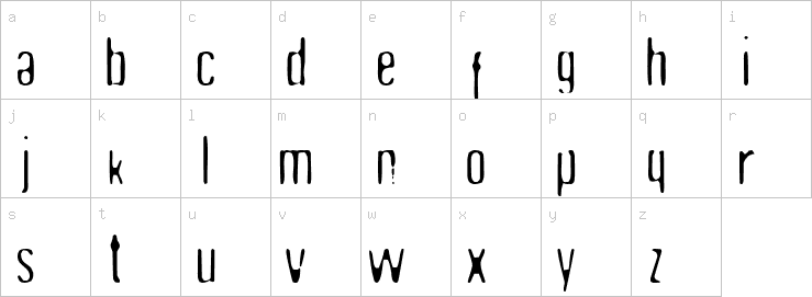 Lowercase characters