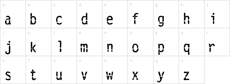 Lowercase characters