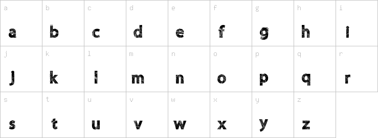 Lowercase characters