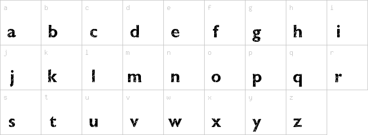 Lowercase characters