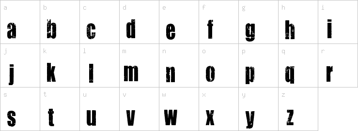 Lowercase characters