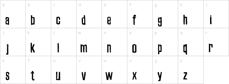 Lowercase characters