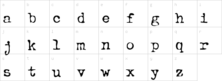 Lowercase characters