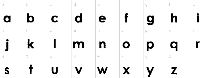 Lowercase characters