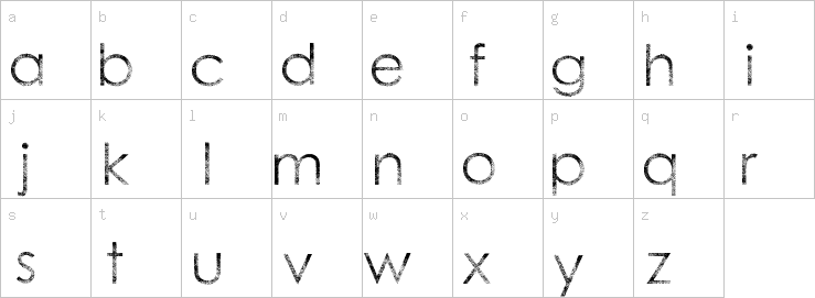 Lowercase characters