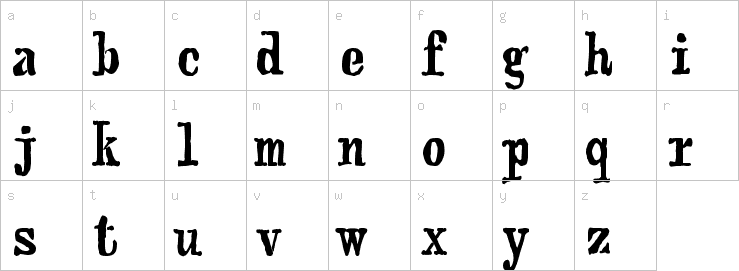 Lowercase characters