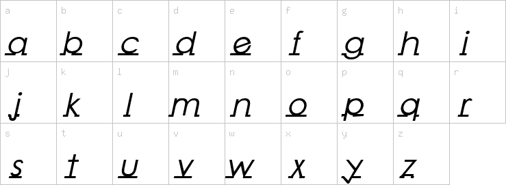 Lowercase characters