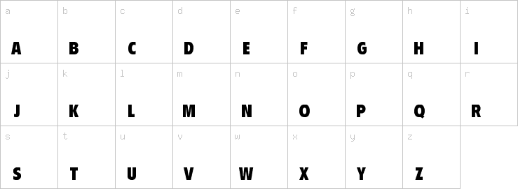 Lowercase characters