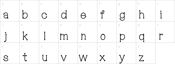 Lowercase characters