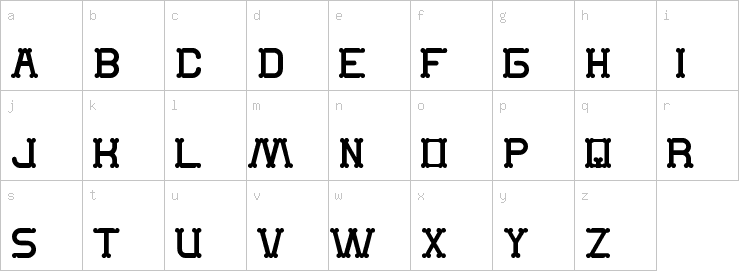 Lowercase characters