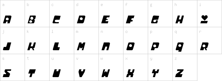 Lowercase characters