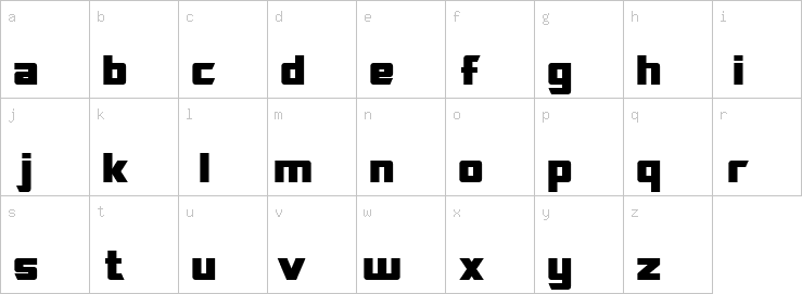 Lowercase characters