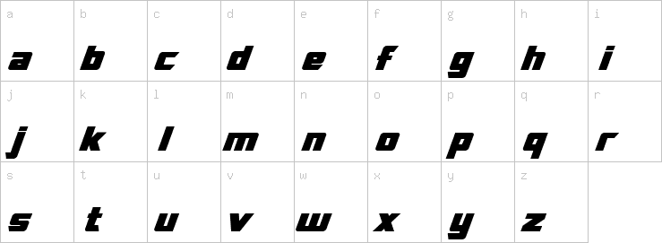 Lowercase characters