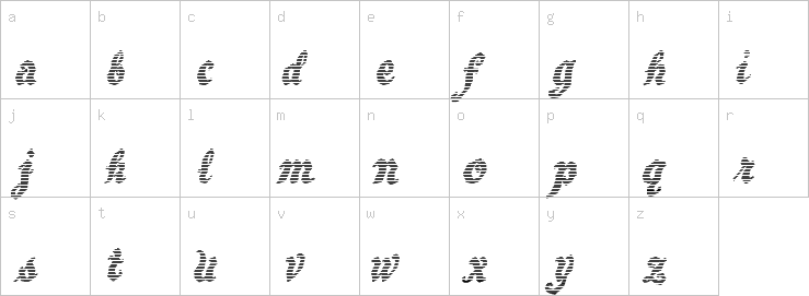 Lowercase characters