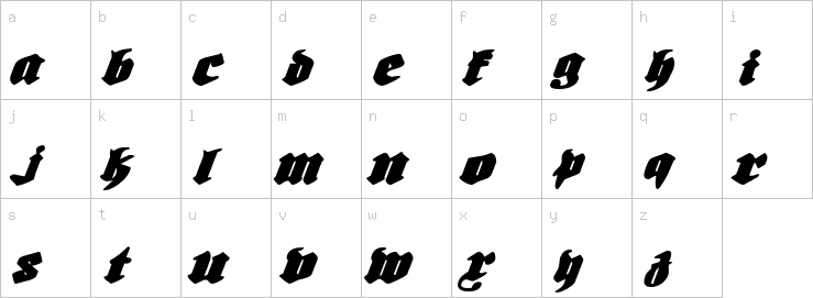 Lowercase characters