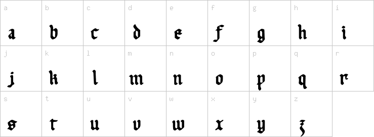 Lowercase characters