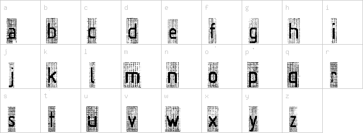 Lowercase characters