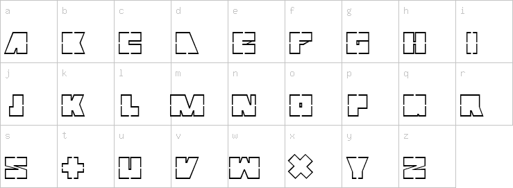 Lowercase characters