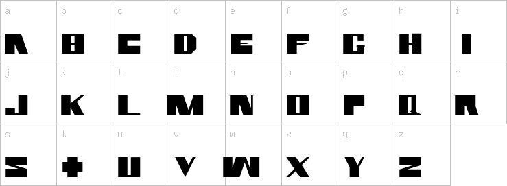 Lowercase characters