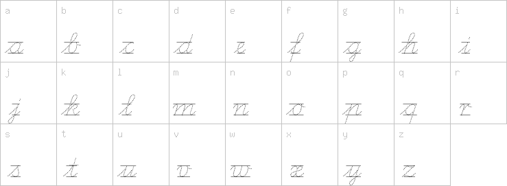 Lowercase characters