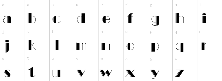 Lowercase characters