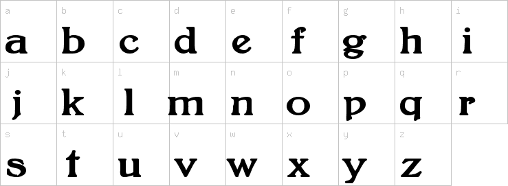 Lowercase characters