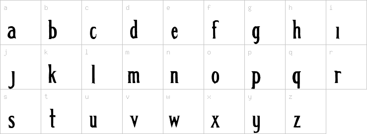 Lowercase characters