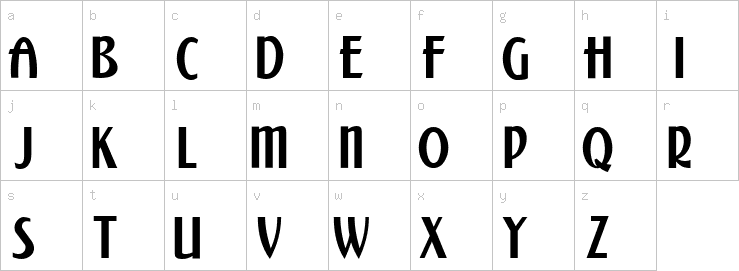 Lowercase characters