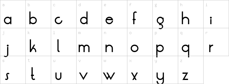 Lowercase characters