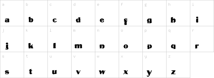 Lowercase characters