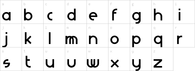 Lowercase characters