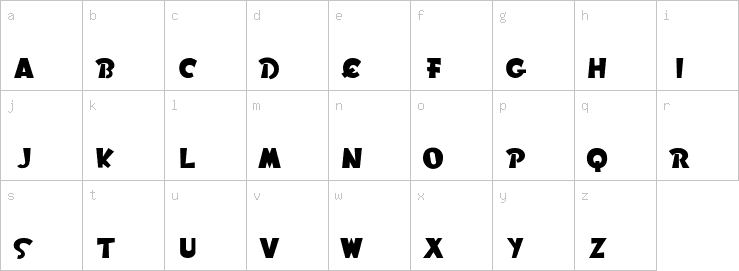 Lowercase characters