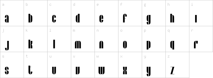 Lowercase characters