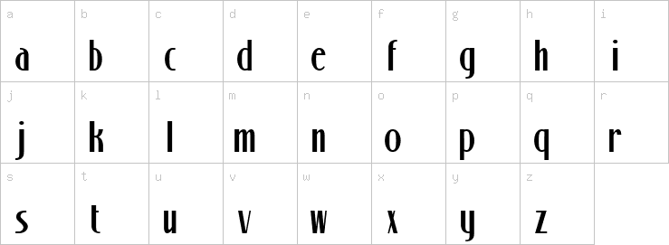 Lowercase characters