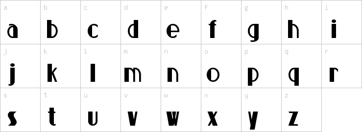 Lowercase characters