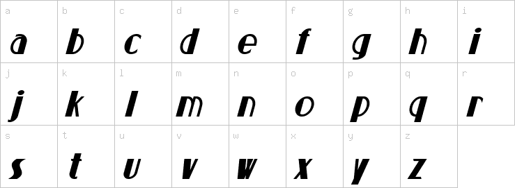 Lowercase characters