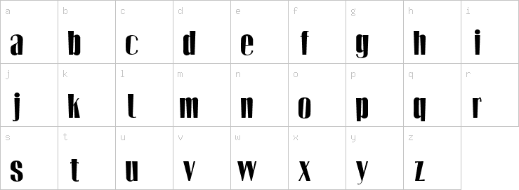 Lowercase characters