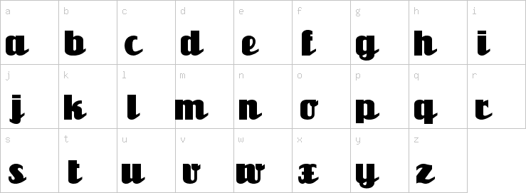 Lowercase characters