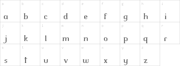 Lowercase characters