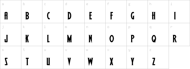 Lowercase characters