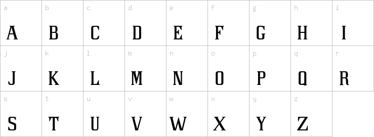 Lowercase characters