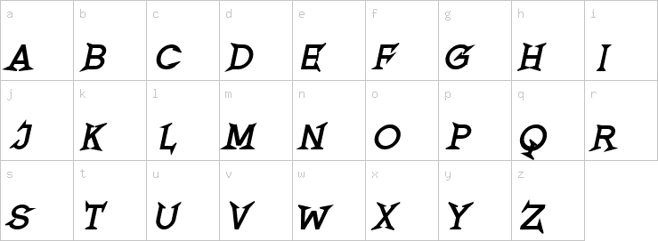 Lowercase characters