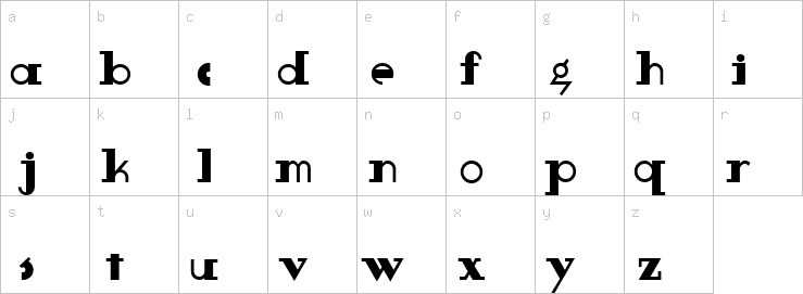 Lowercase characters