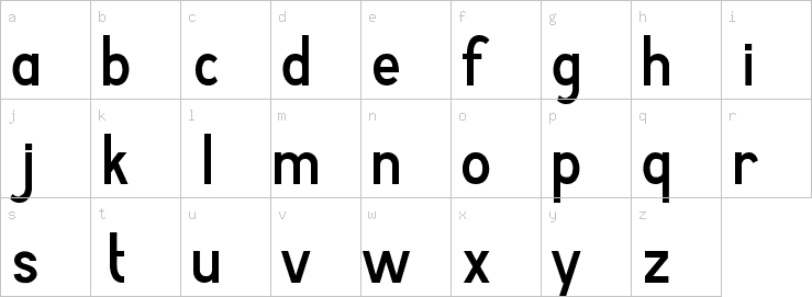 Lowercase characters